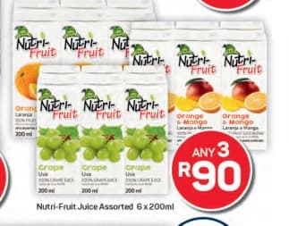 Nutri-Fruit Juice assorted 6 x 200ml, any 3 for R90
